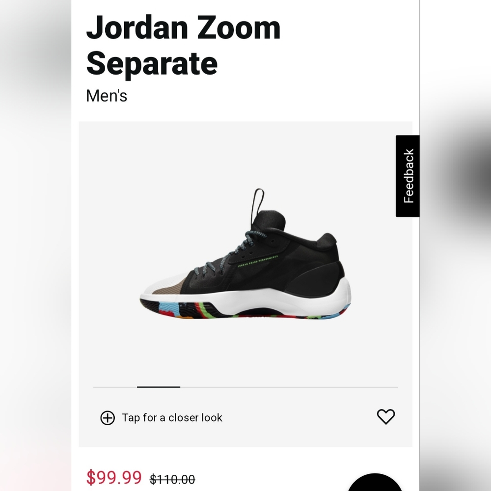 Jordan Zoom Separate 9.5 men & 8 men